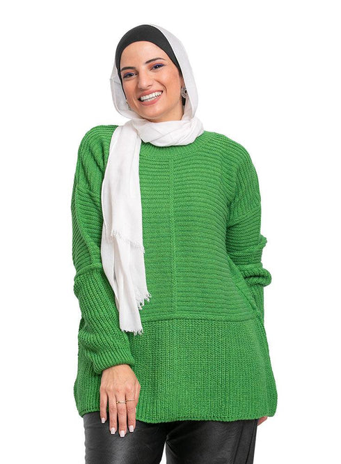 Green Streak Pullover - Khotwh